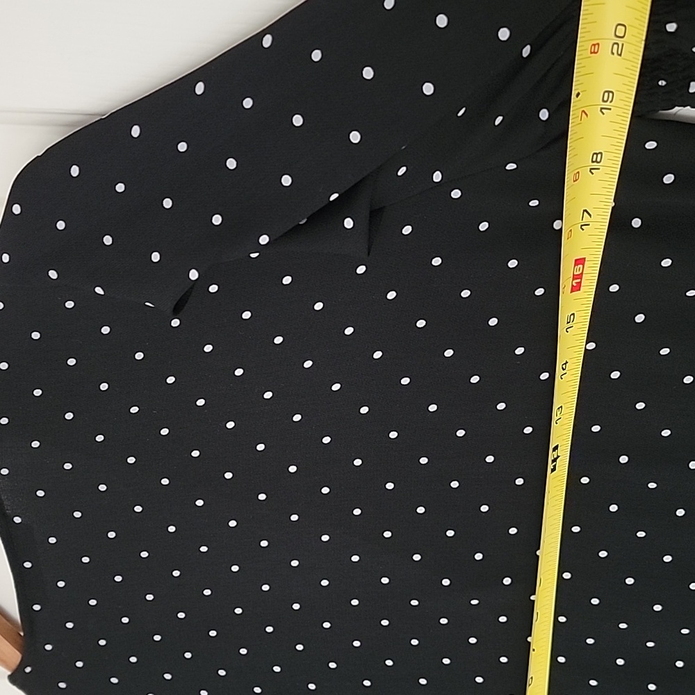 Zara Basic Collection Polka-Dot Button-Down Ballo… - image 4